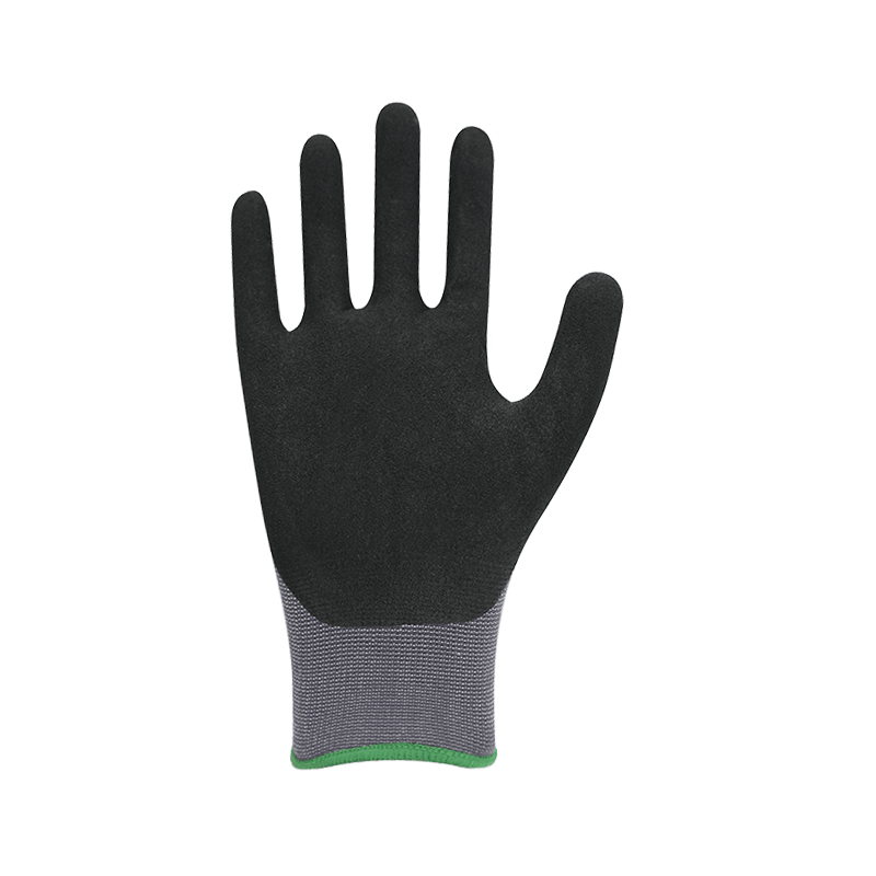Forro de nylon/elastano 15G com revestimento de nitrilo arenoso