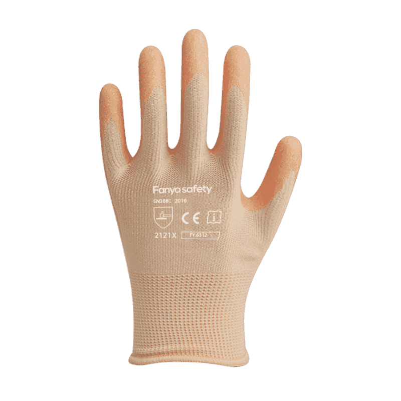 Poliéster 13G com revestimento de espuma de látex antiderrapante
