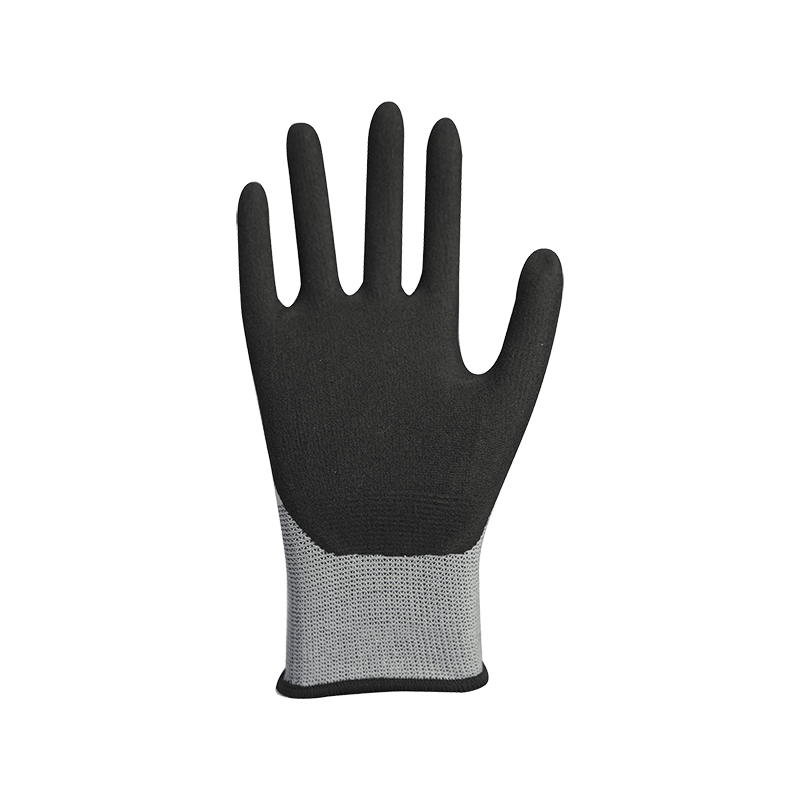 Forro de nylon/elastano 15G com revestimento de nitrilo arenoso