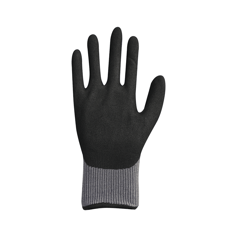 Forro de nylon/elastano 15G com revestimento de nitrilo arenoso